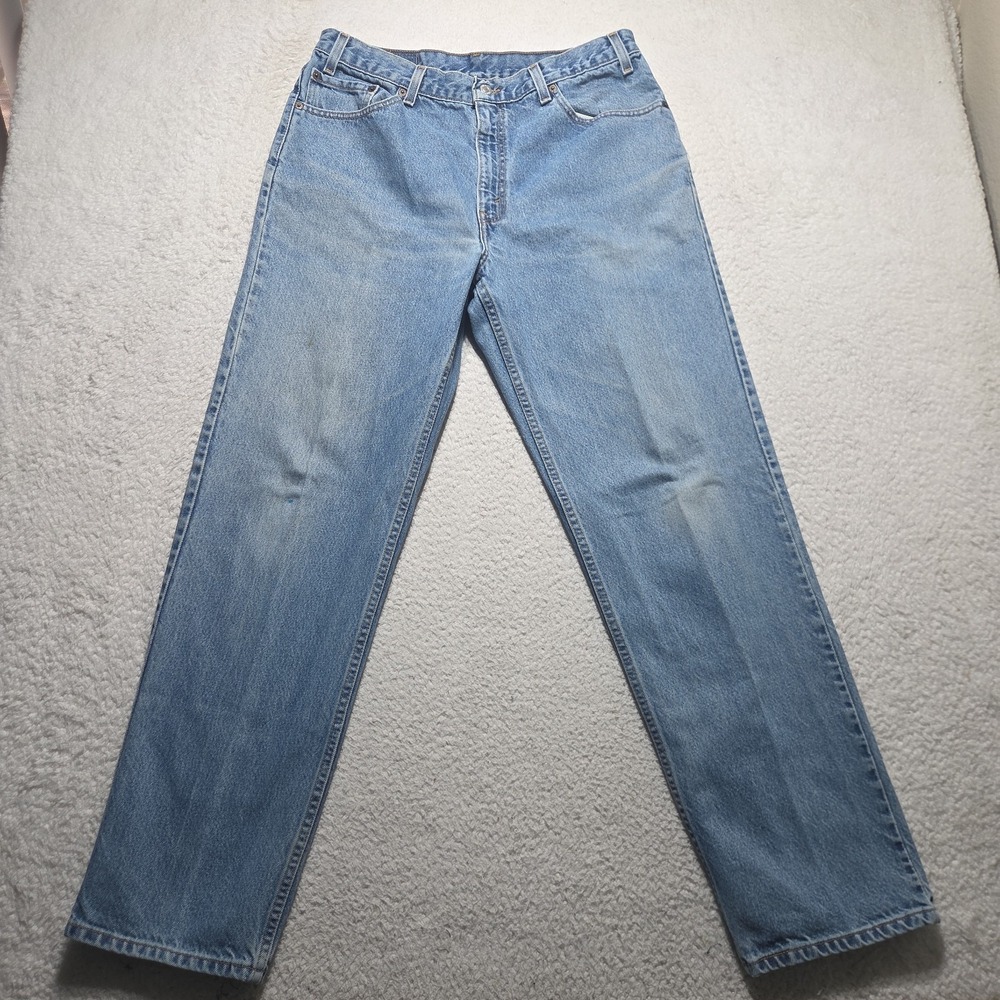 Vintage Levis Relaxed Straight Leg Jeans Mens 33x32 Blue Denim Zip Fly Classic
